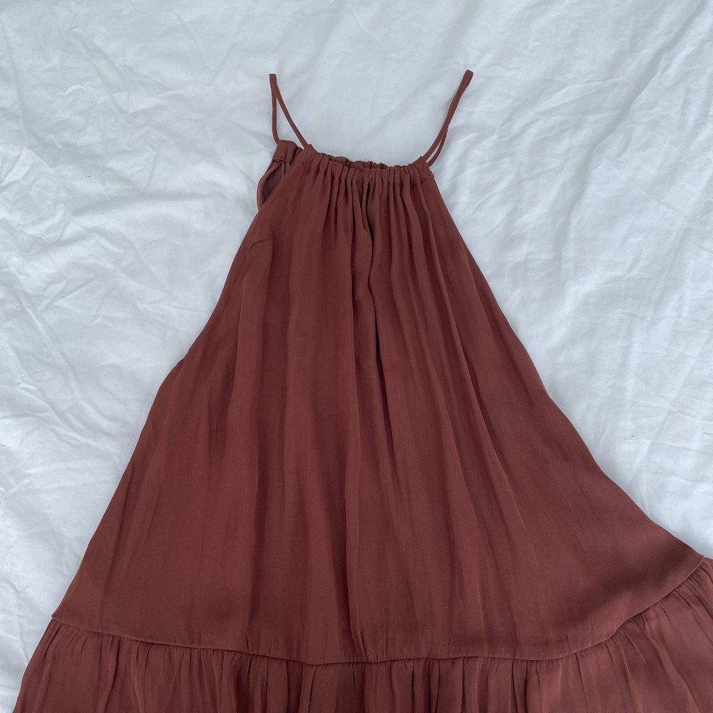 MANGO Brick Red Halter Top - Size XS